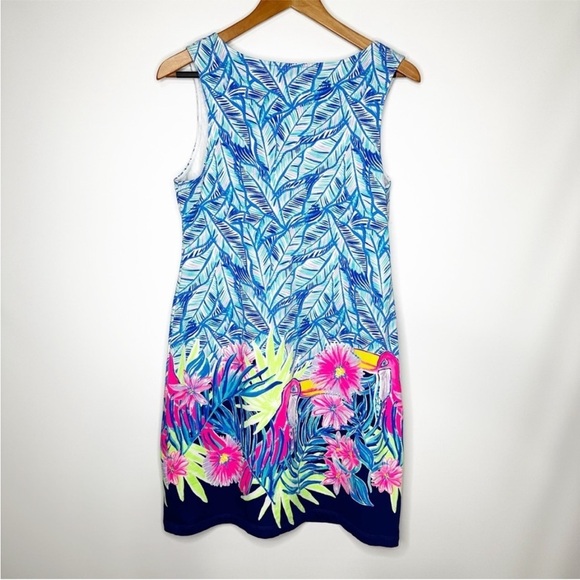 Lilly Pulitzer Harper Bennet Blue Let’s Mango French Terry Dress Size Medium - Picture 4 of 4